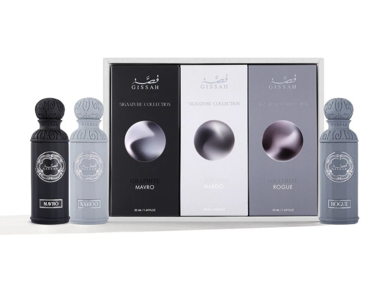 Graphite Set by Gissah Fragrances 3x 50ml Sprays - Newest Release