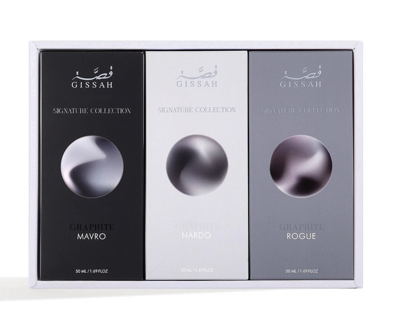 Graphite Set by Gissah Fragrances 3x 50ml Sprays - Newest Release