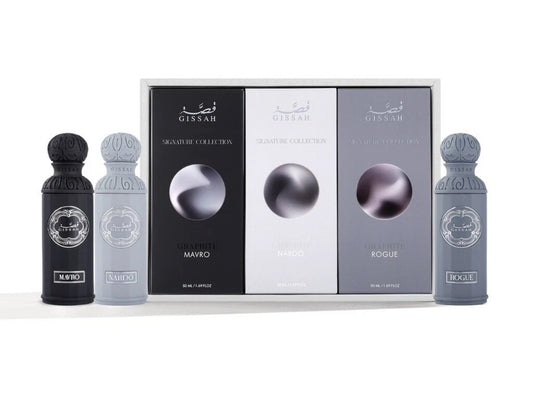 Graphite Set by Gissah Fragrances 3x 50ml Sprays - Newest Release